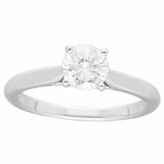 Cartier Diamond Solitaire 1895 0.62ct F-VVS2 Platinum Ring US 5 1/4