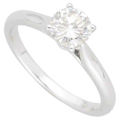 Bague solitaire Cartier 1895 0,62 carat F-VVS2 en platine US 5 1/4