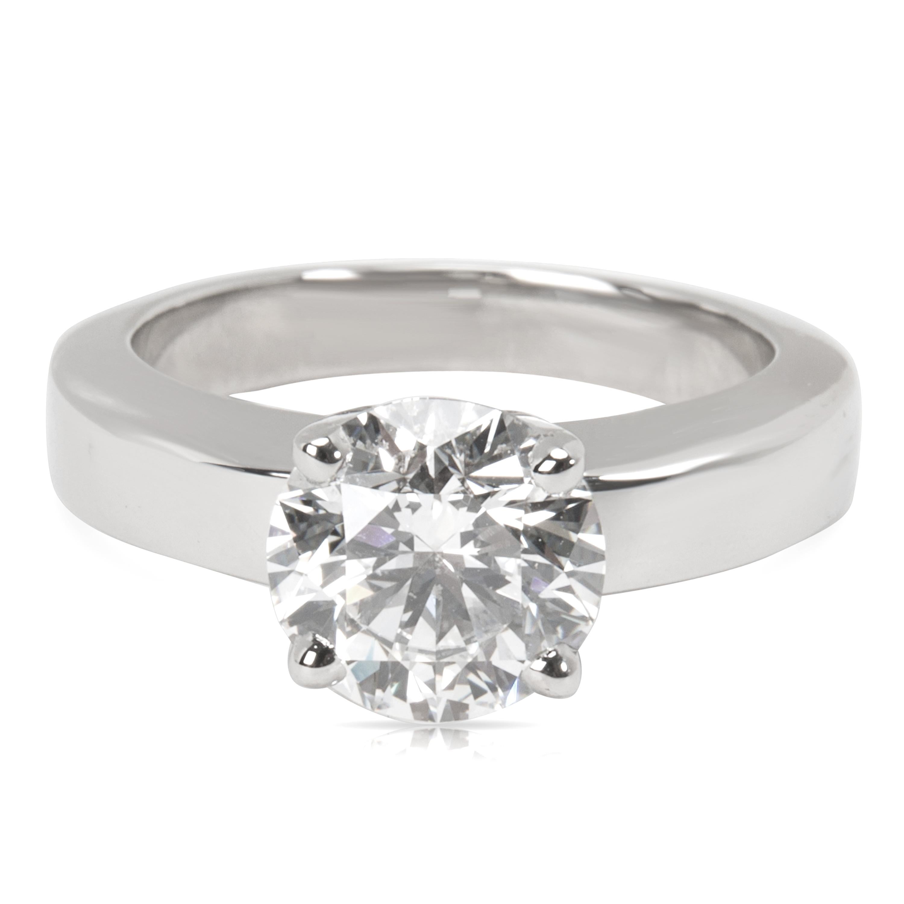 Cartier Diamond Solitaire Engagement Ring in Platinum GIA Certified 1.80 Carat