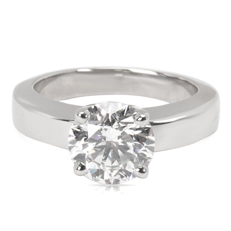 Cartier Diamond Solitaire Engagement Ring in Platinum GIA Certified 1. ...
