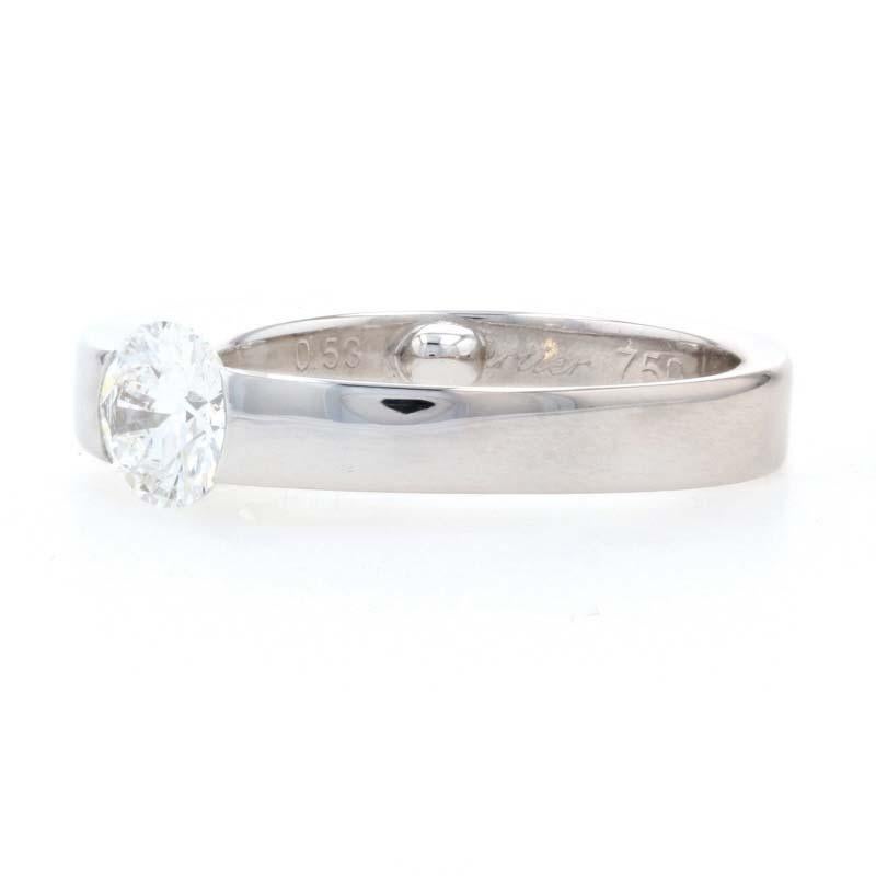 18k white gold solitaire engagement ring
