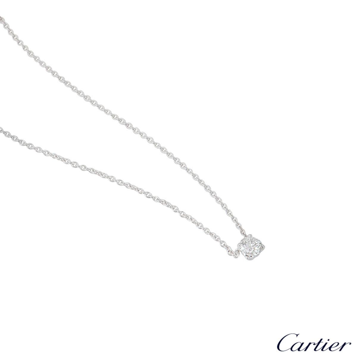 cartier solitaire diamond necklace