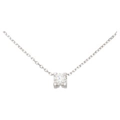Cartier Collana con solitario di diamanti in oro bianco 18 carati C de Cartier con scatola RRP £4400