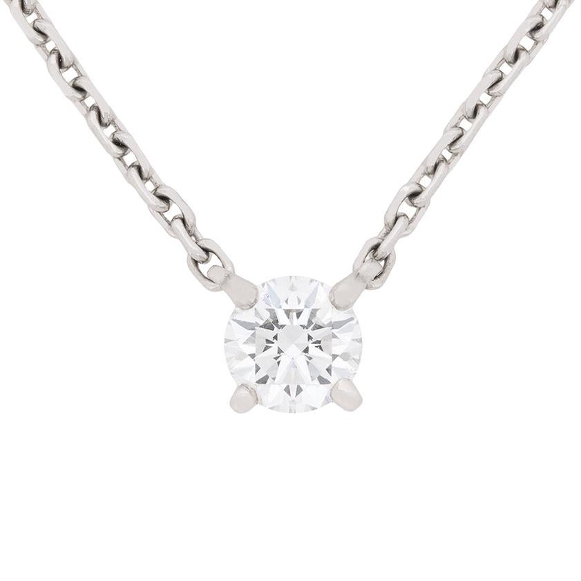 Cartier Diamond Solitaire Pendant with GIA Certificate
