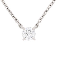 Pendentif solitaire en diamant Cartier avec certificat GIA