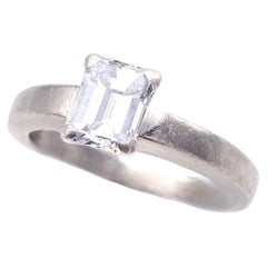 Cartier diamond solitaire ring in platinum