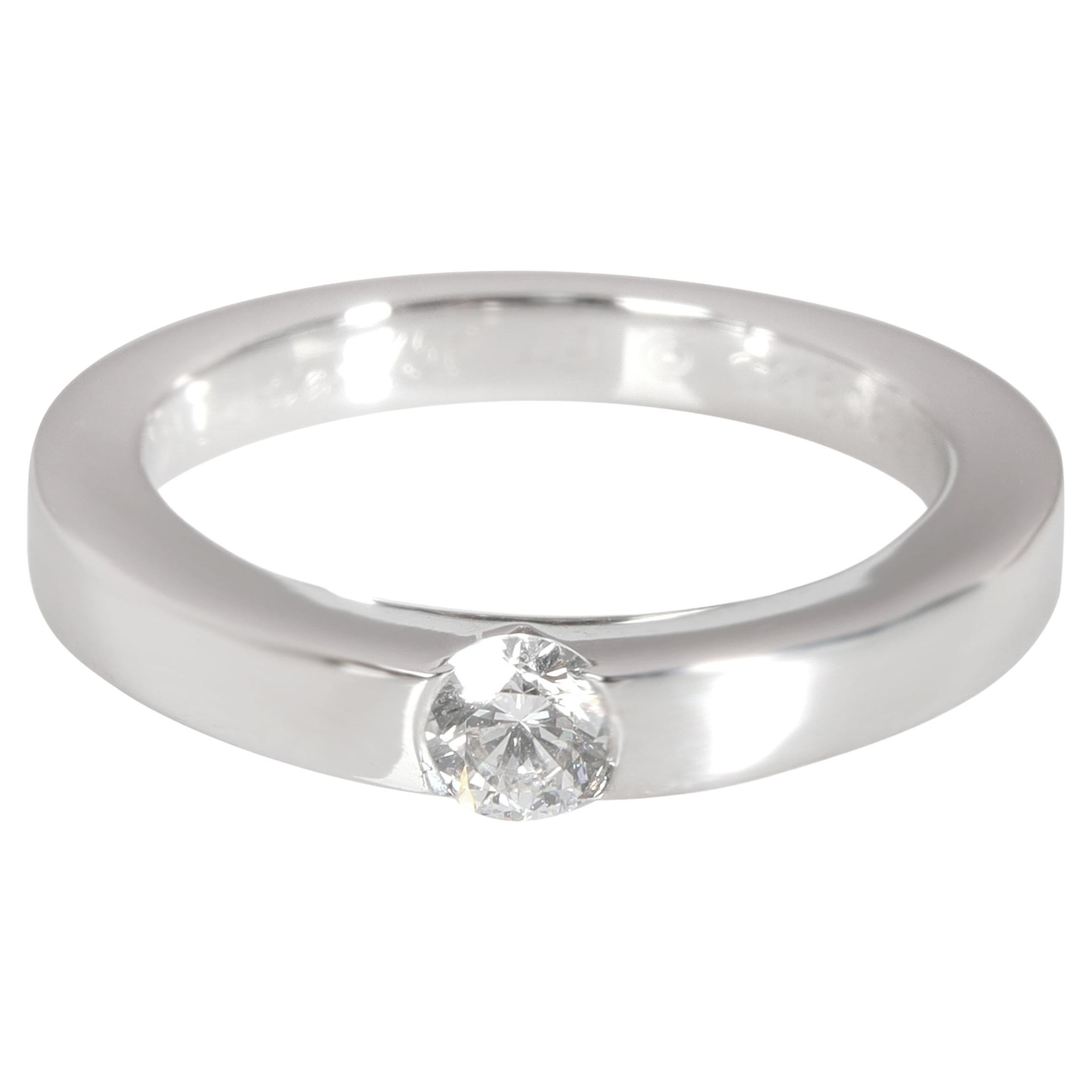 Cartier Diamond Solitaire Ring in Platinum GIA Certified G VVS1 0.21 CT For Sale