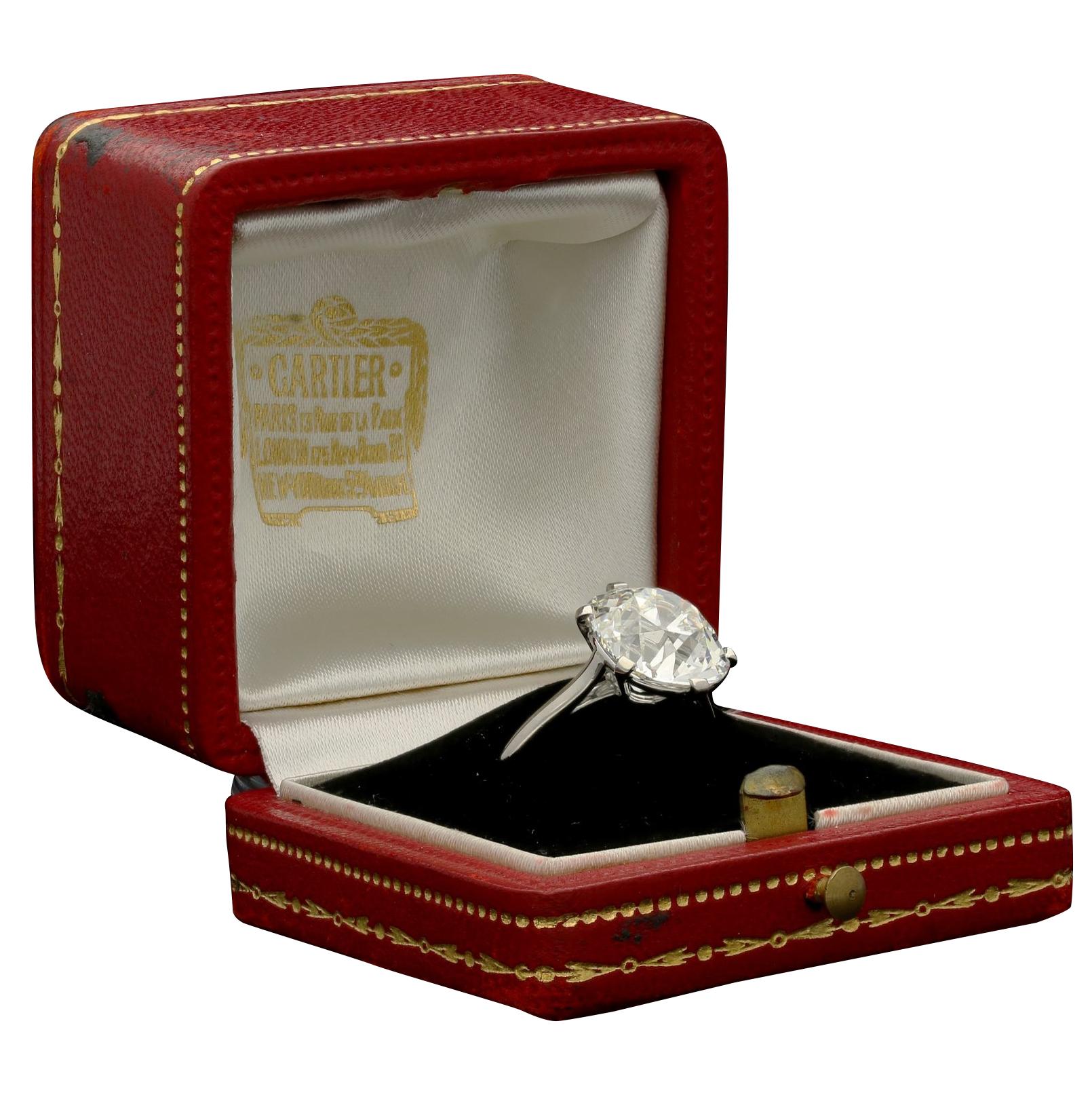 Cartier Diamond Solitaire Ring with a 6 