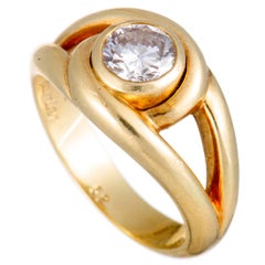 Cartier Diamond Solitaire Yellow Gold Engagement Ring