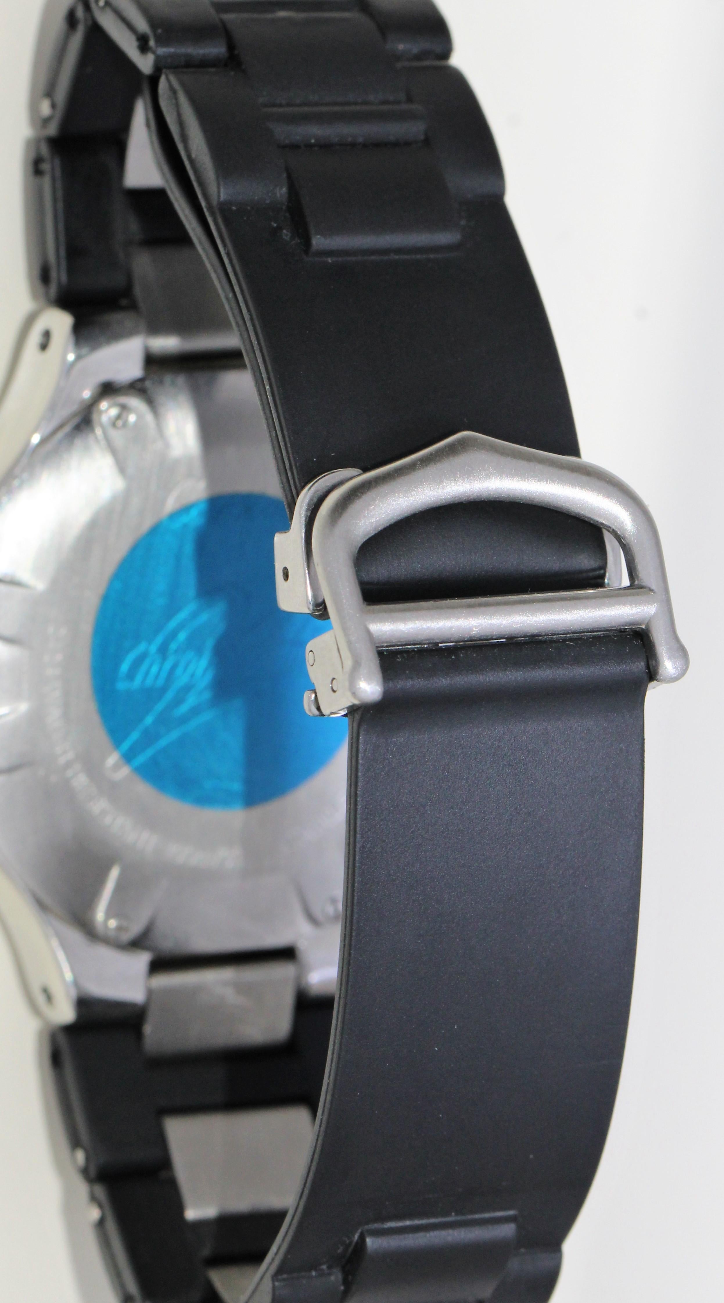 Cartier Diamond Studded Men's Chronograph Watch For Sale 2