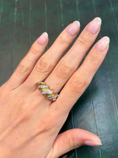 Cartier Diamant Wirbel Ring in 18K Gold & Platin