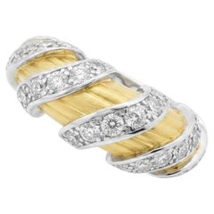 Cartier Diamant Wirbel Ring in 18K Gold & Platin