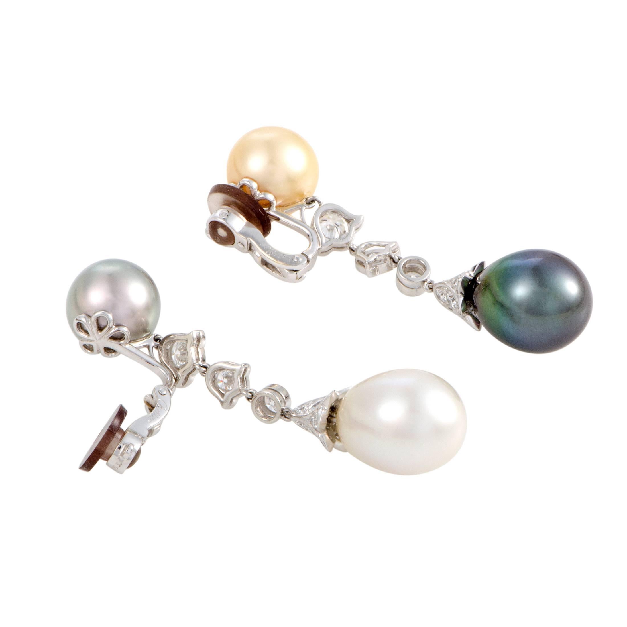 cartier pearl drop earrings