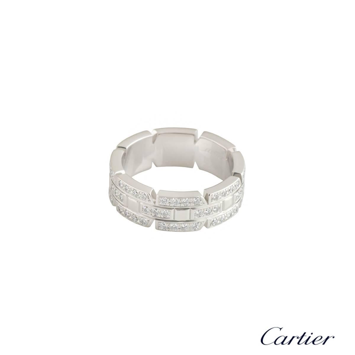 Cartier Diamond Tank Francaise Ring  In Excellent Condition In London, GB