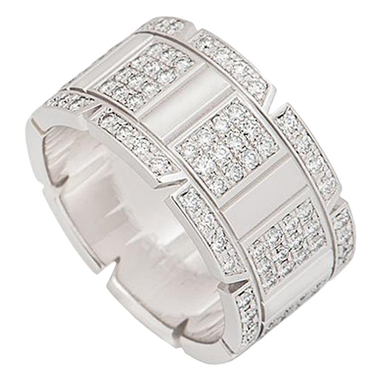 Cartier Diamond Tank Francaise Ring at 1stDibs cartier tank francaise