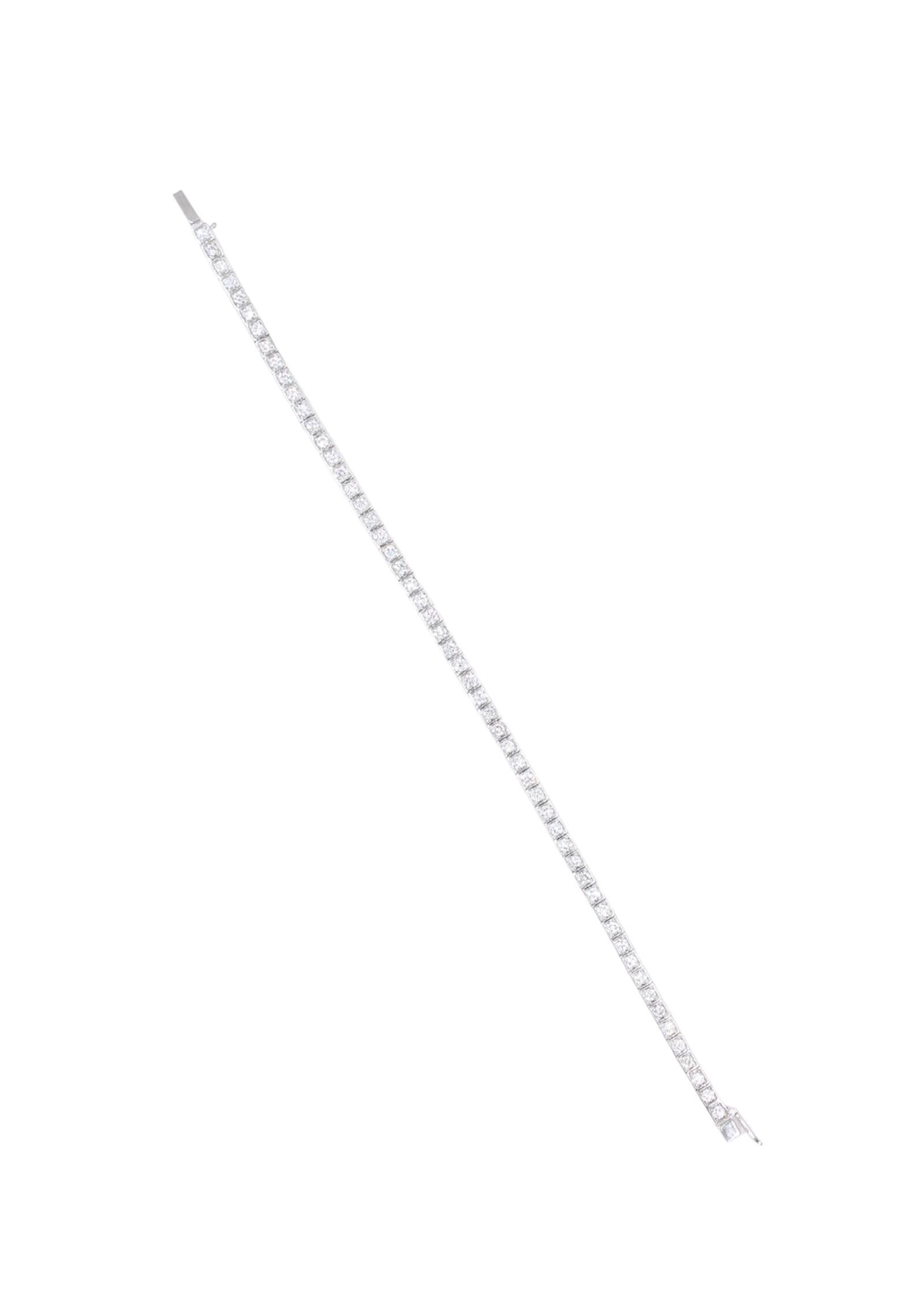 Round Cut Cartier Diamond Tennis Bracelet