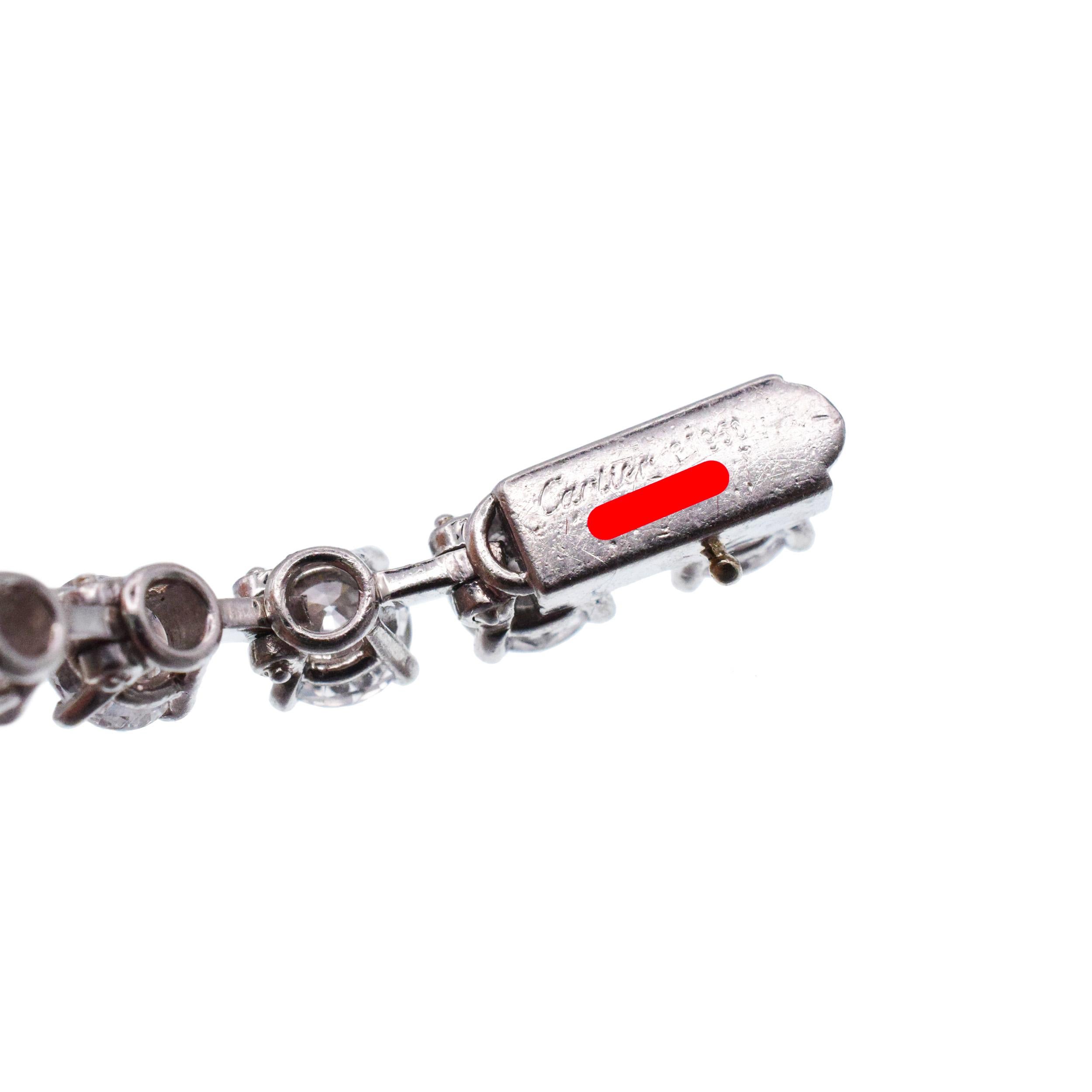 Cartier Diamond Tennis Bracelet in Platinum. 1
