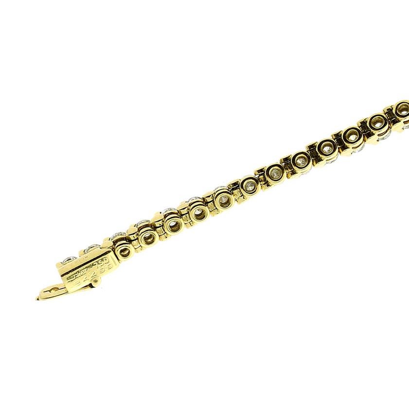 cartier diamond yellow gold tennis bracelet modern