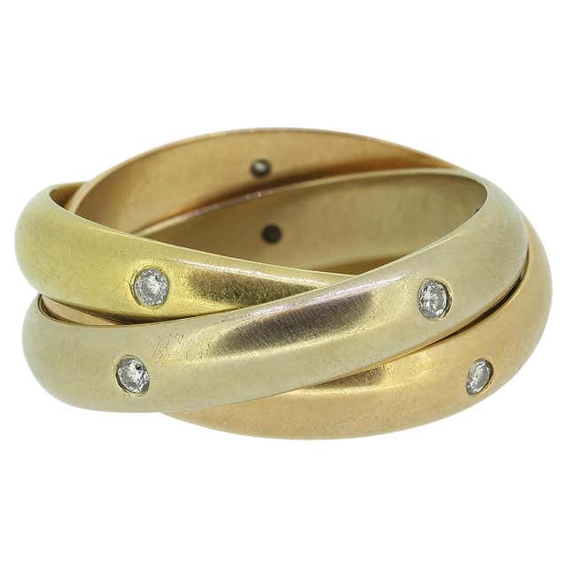 Cartier Trinity Three Bands Diamond Ring For Sale at 1stDibs | princess ...