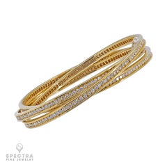Cartier Diamond 'Trinity' Bangle in 18k Yellow Gold