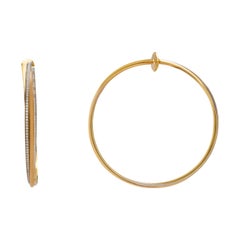 Boucles d'oreilles Cartier Diamond Trinity Hoop