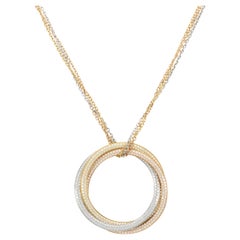Collana con ciondolo Trinity con diamanti di Cartier