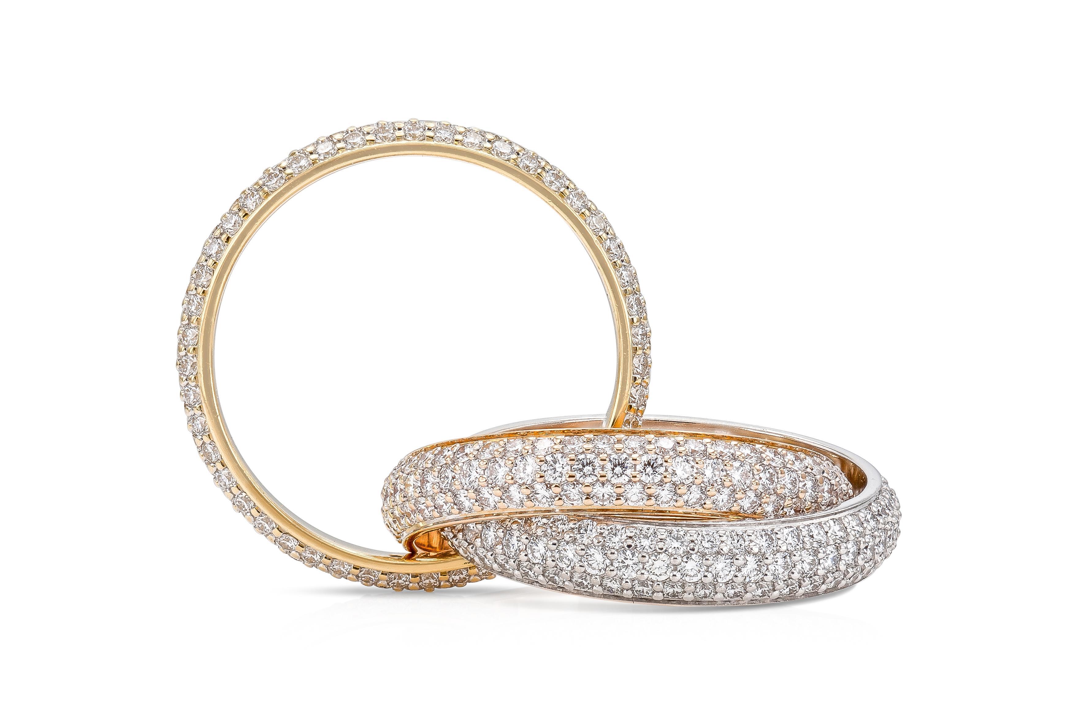Round Cut Cartier Diamond Trinity Ring For Sale