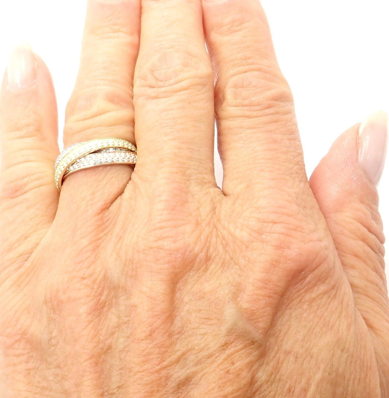tri color gold ring cartier