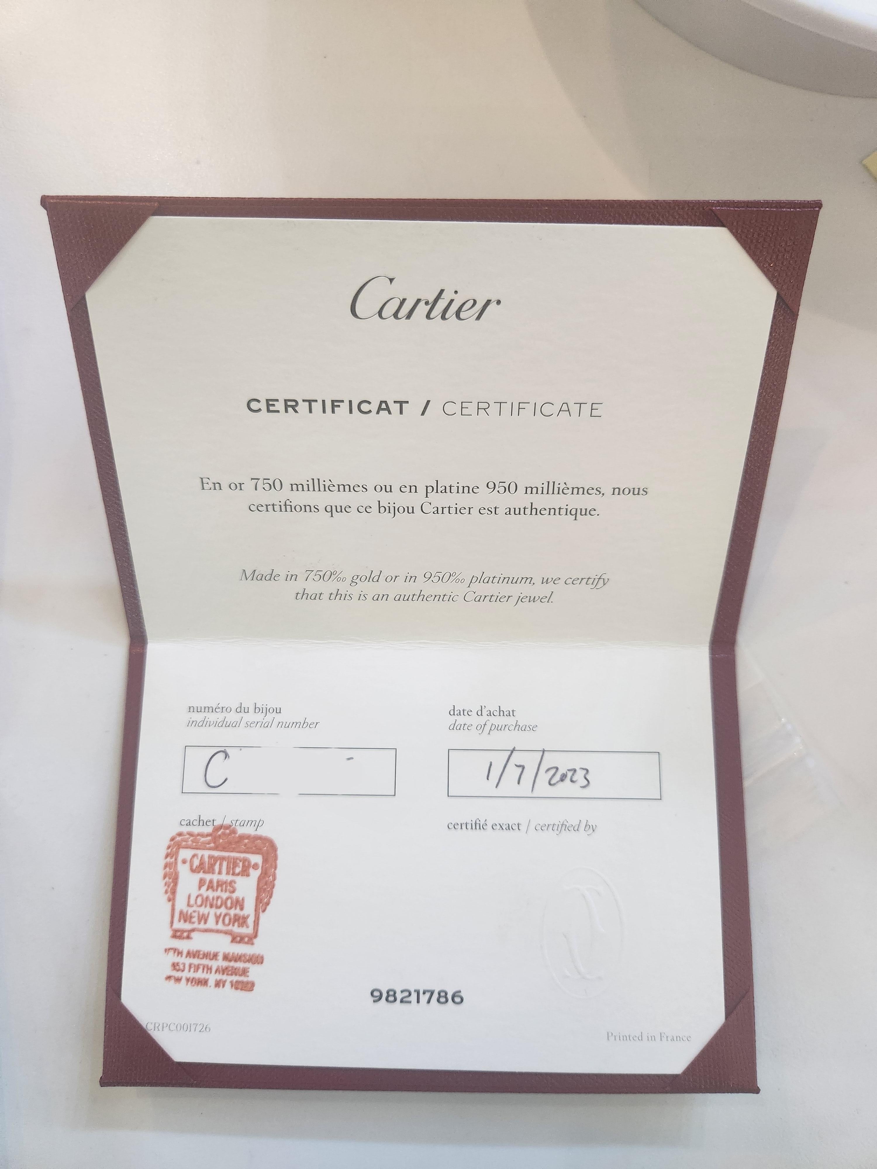 Cartier Diamant Trinity Kleiner Modell Tri-Color Goldring mit dreifarbigem Diamanten Damen