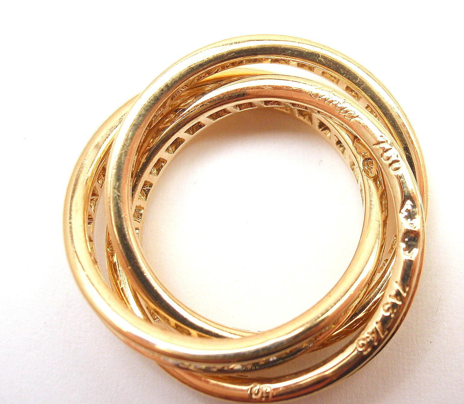 Cartier Diamond Trinity Yellow Gold Band Ring 5