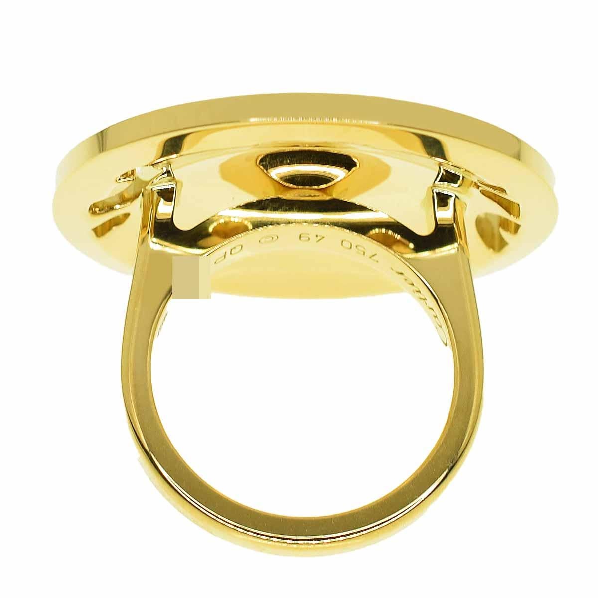 Cartier Diamant Tsavorit Lack 18 Karat Gelbgold Panthere De Cartier Ring (Rundschliff) im Angebot