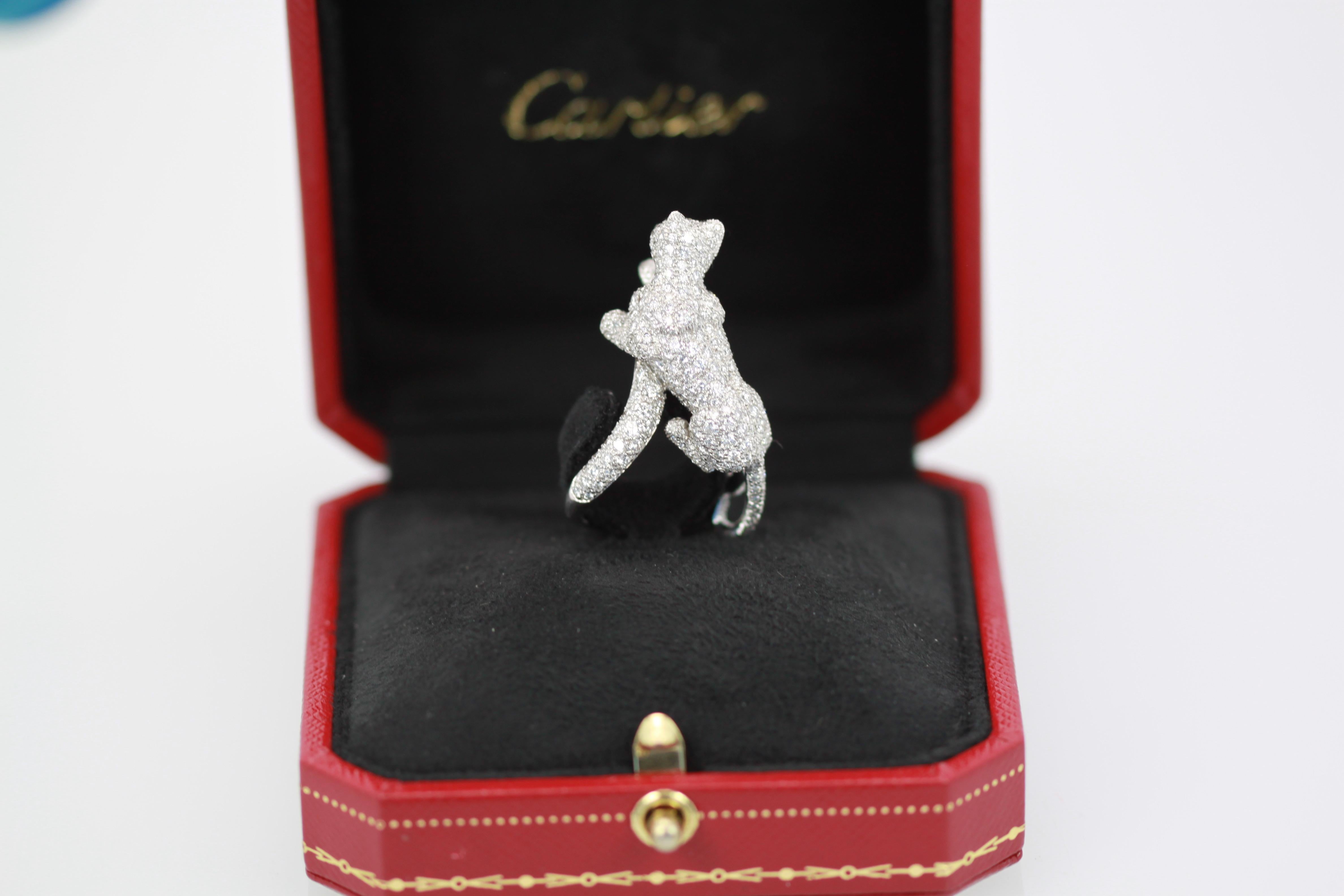 Cartier, bague panthère en diamants 5