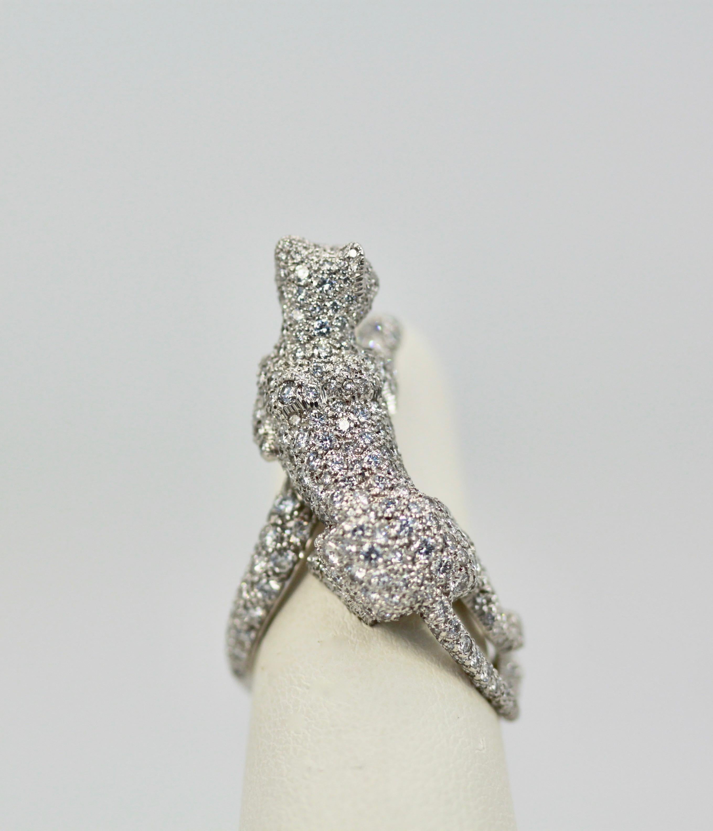 Cartier Diamond Walking Panthere Ring 2