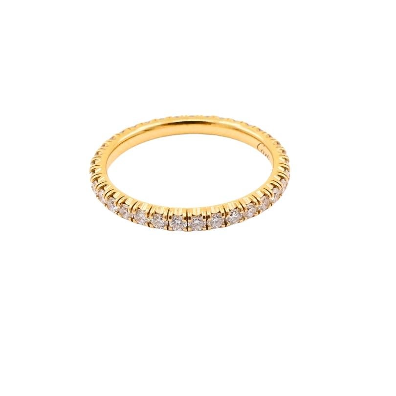 Taglio brillante Cartier Diamond Wedding Band Eternity Ring misura 4,25 in vendita