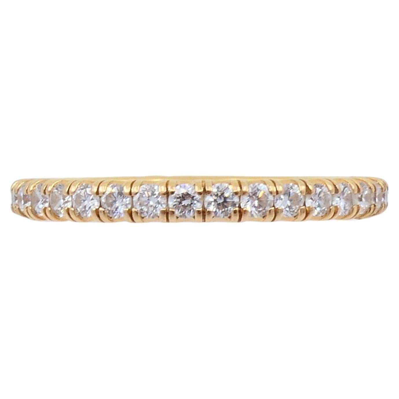 Cartier Diamond Wedding Band Eternity Ring misura 4,25 In condizioni ottime in vendita a Beverly Hills, CA