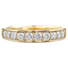 Cartier Diamond Wedding Band Ring in 18 Karat Yellow Gold