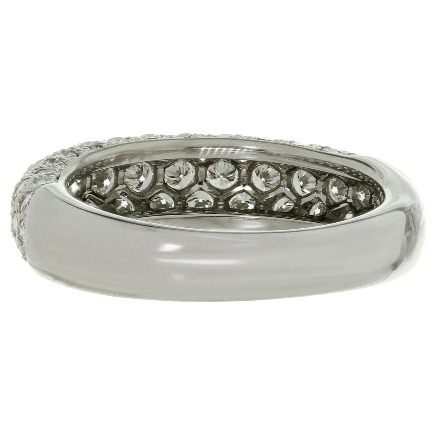 Cartier Diamond White Gold Band Ring 1