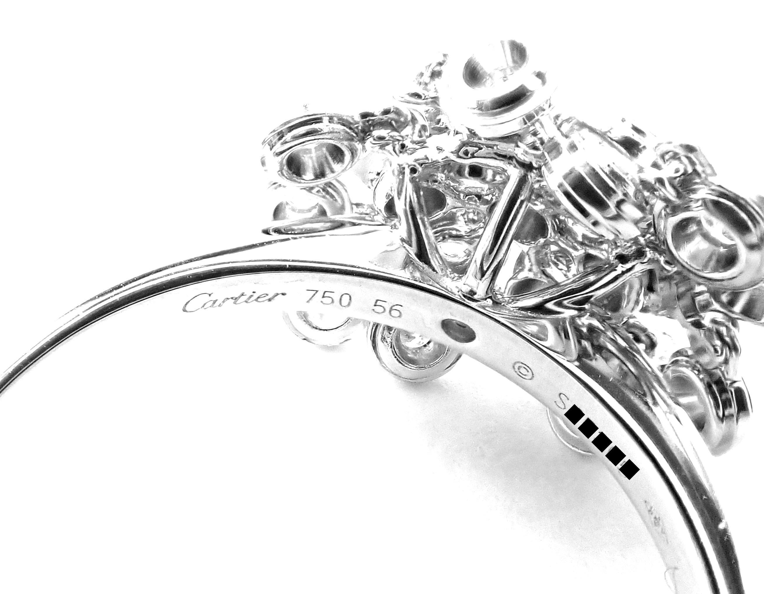 Women's or Men's Cartier Diamond White Gold Diamant Leger De Ring For Sale