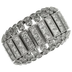 Cartier Diamond White Gold Domed Ring