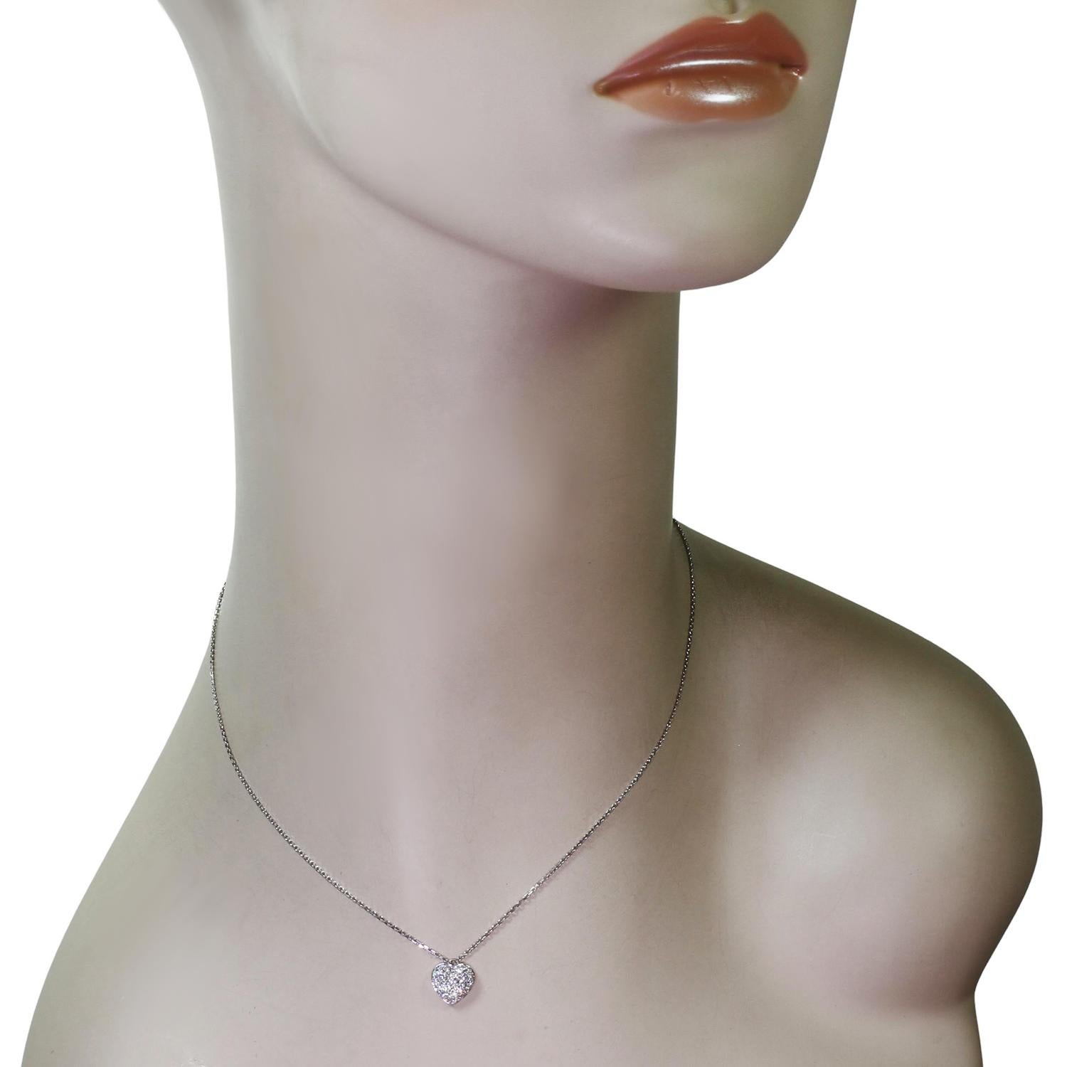 cartier diamond heart necklace