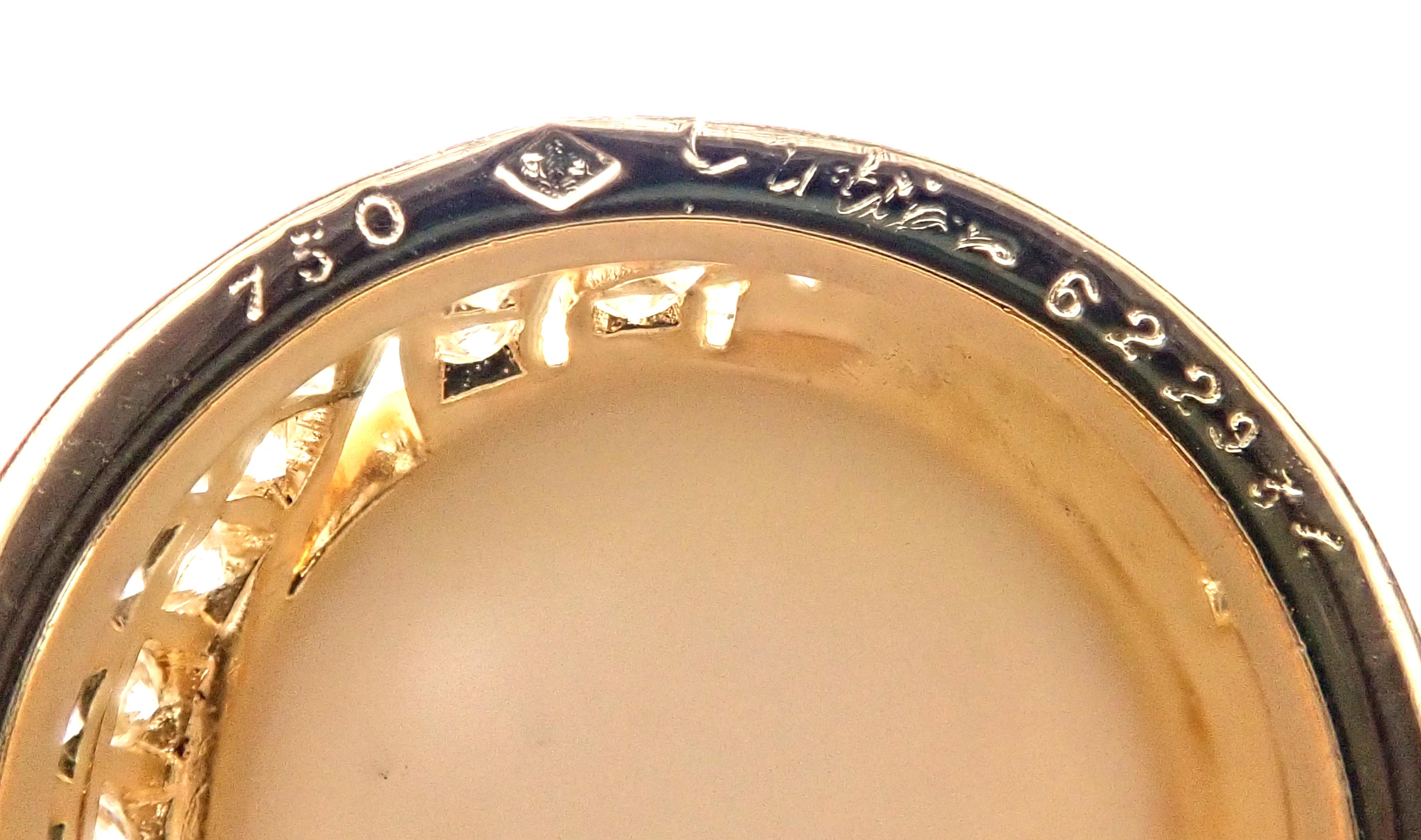 Cartier Diamant breiter Gelbgold Band Ring im Angebot 1