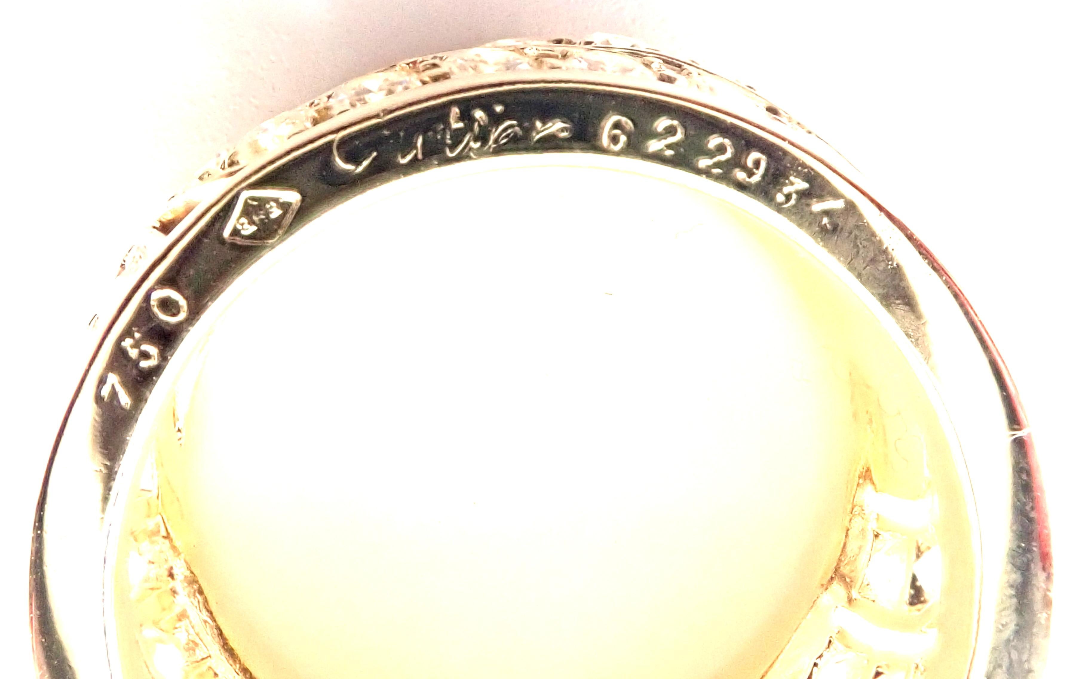 Cartier Diamant breiter Gelbgold Band Ring im Angebot 2