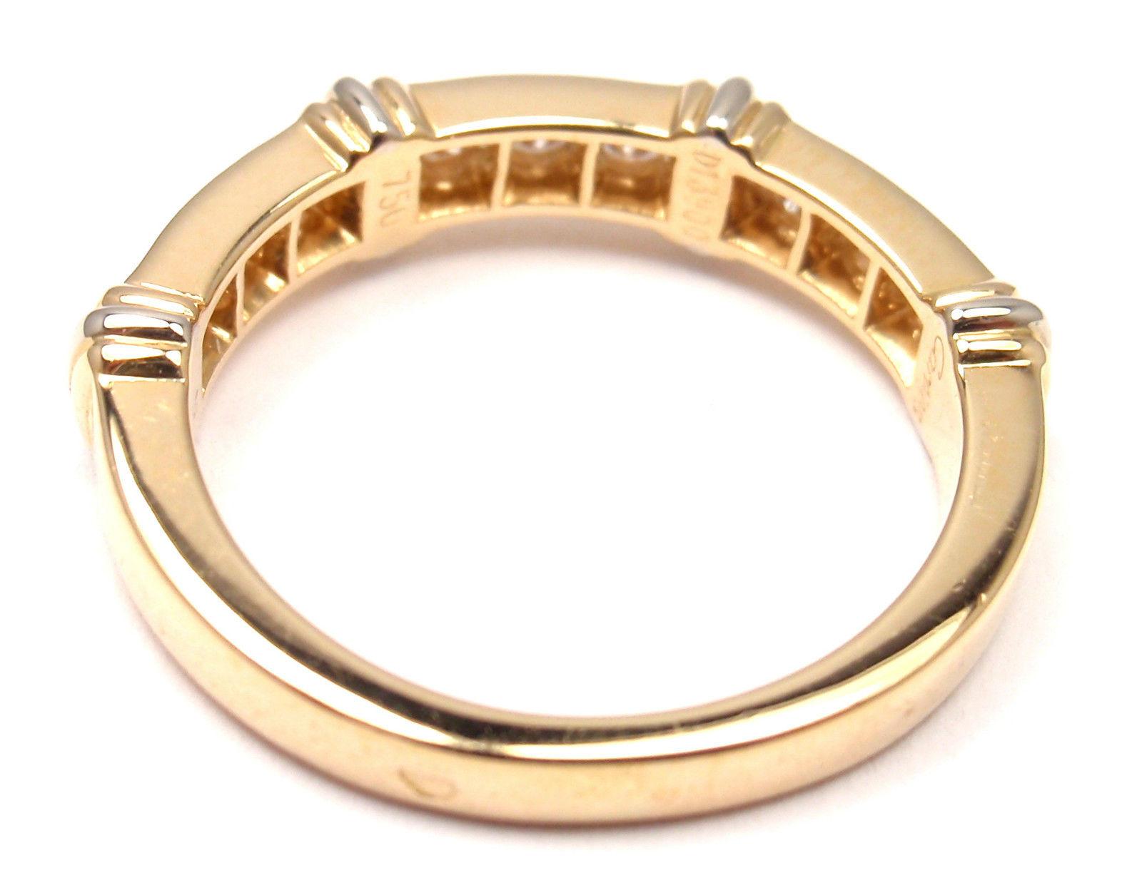 Cartier Diamond Yellow Gold Band Ring For Sale 1