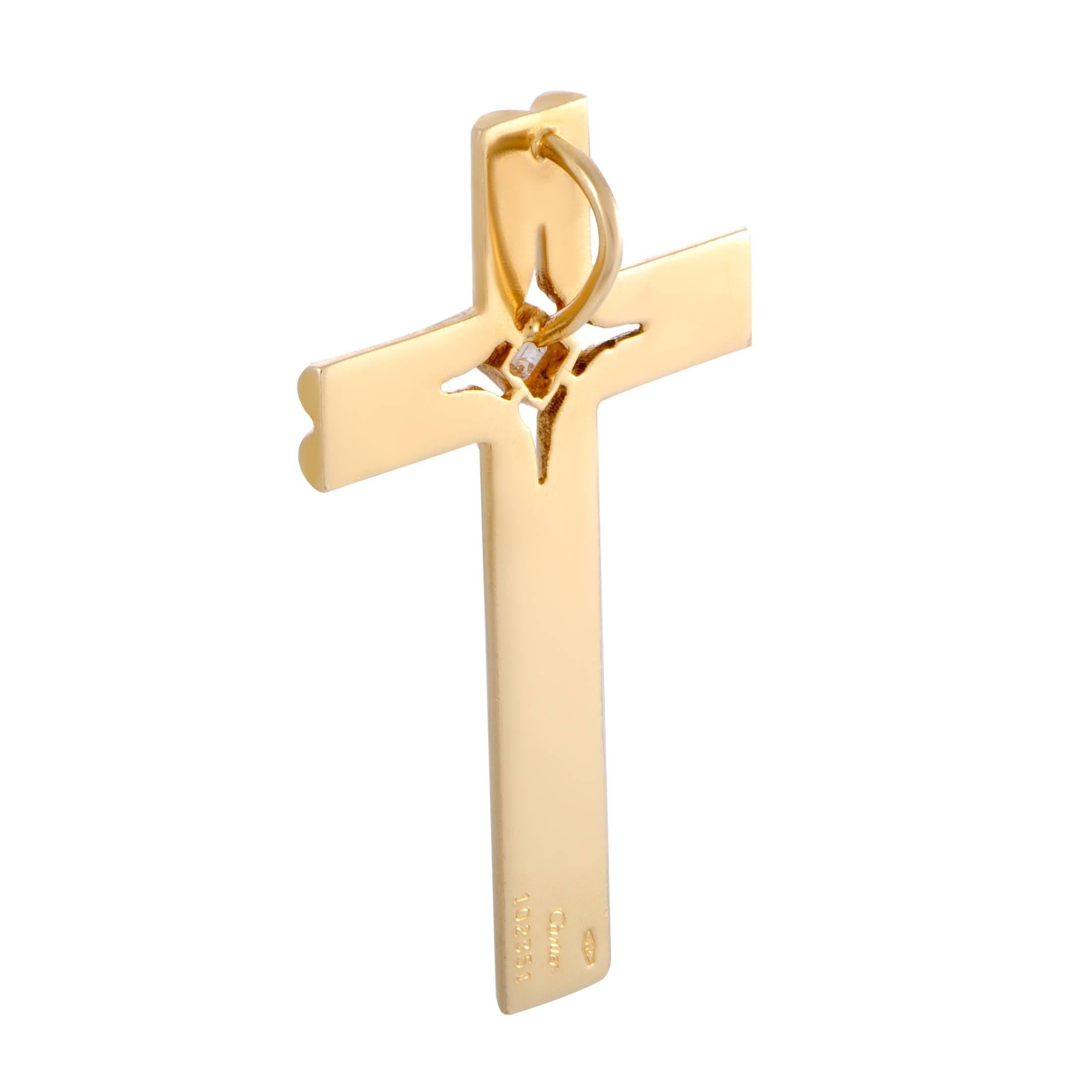 cartier gold cross necklace
