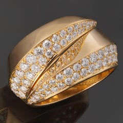 CARTIER Diamond Yellow Gold Dome Ring