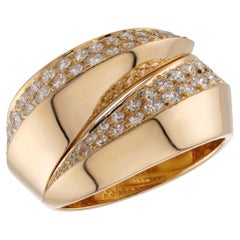 CARTIER Diamond Yellow Gold Dome Ring