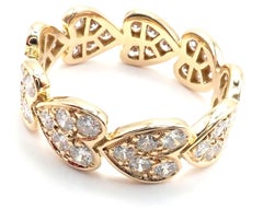 Cartier Diamond Yellow Gold Heart Eternity Band Ring