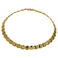 Cartier Diamond Yellow Gold Link Necklace Box Papers