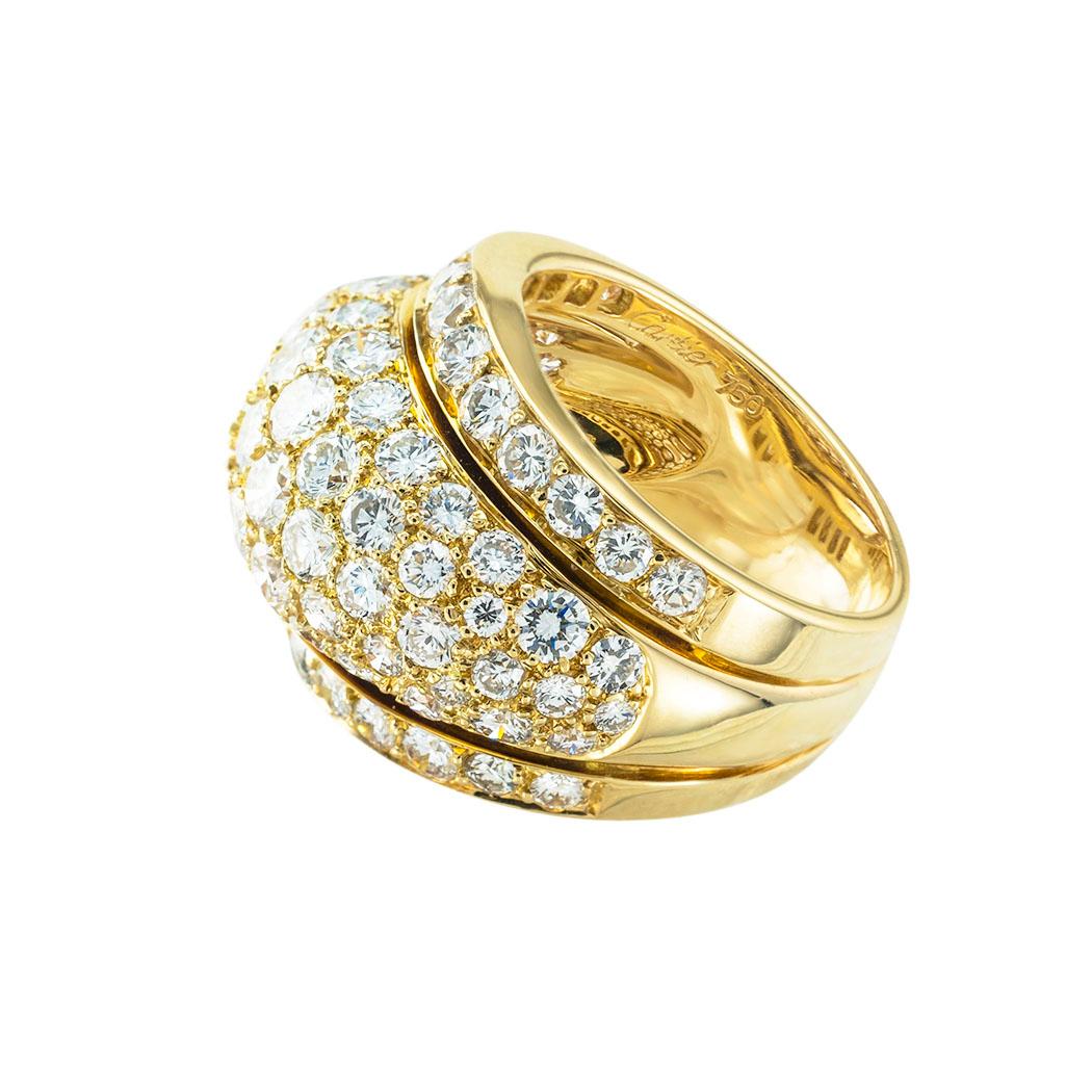 Contemporain Cartier Bague Nigeria en or jaune et diamants en vente