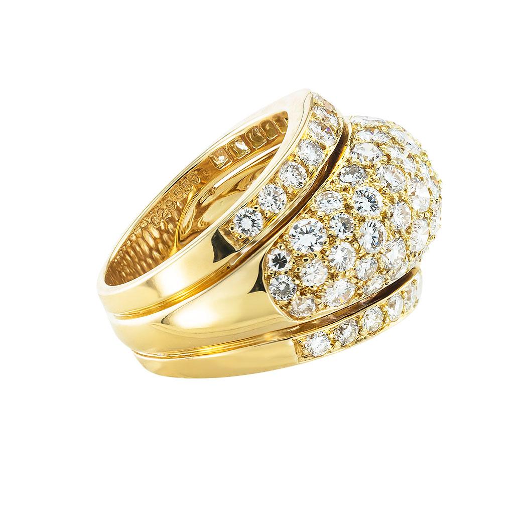 Contemporary Cartier Diamond Yellow Gold Nigeria Ring For Sale